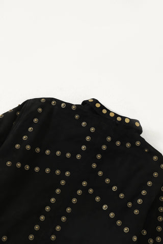 Reversible leather patch jacket