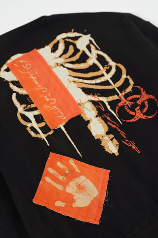"BREATH OF FIRE" HAND PRINTED SWEATSHIRT - Rastah