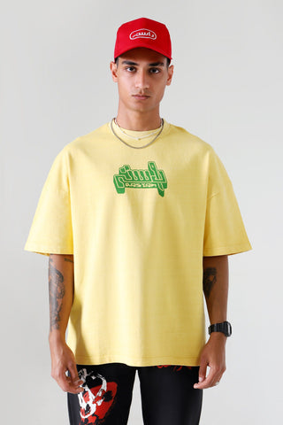 "Sweet lemonade" garment dyed logo T-shirt