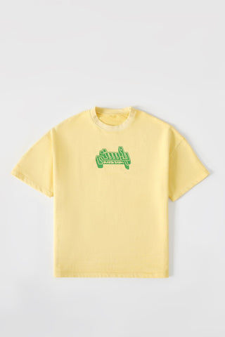 "Sweet lemonade" garment dyed logo T-shirt