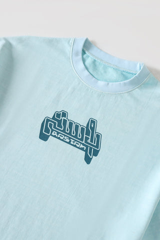 "Ocean love" garment dyed logo T-shirt