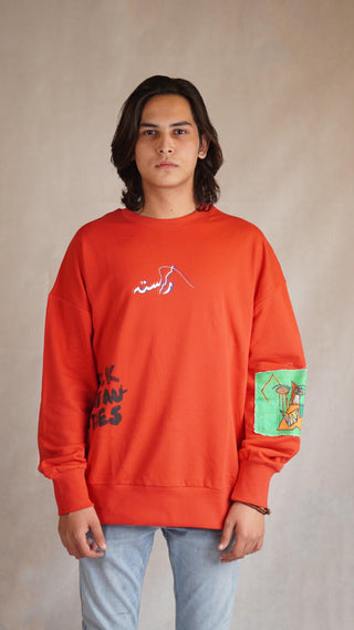 "Fuck The Aunties" Red Long Sleeve T-shirt - Rastah