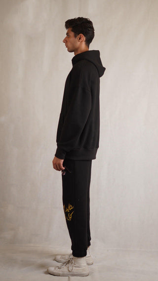 Black Oversized Logo Hoodie - Rastah