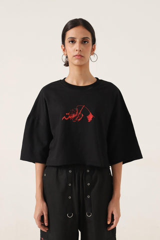"ANKH AUR ANDHERA" CROPPED T-SHIRT - Rastah