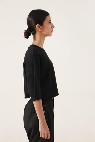 "ANKH AUR ANDHERA" CROPPED T-SHIRT - Rastah