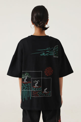 KOI KHABAR NAI - BLACK T-SHIRT - Rastah