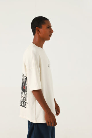 EYE OF THE STORM - BEIGE T-SHIRT - Rastah