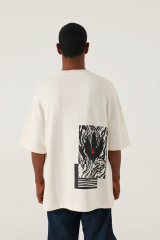 EYE OF THE STORM - BEIGE T-SHIRT - Rastah