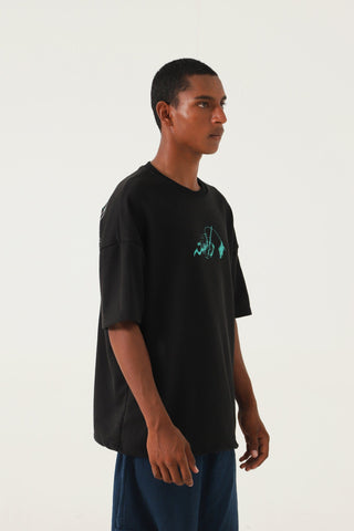KOI KHABAR NAI - BLACK T-SHIRT - Rastah