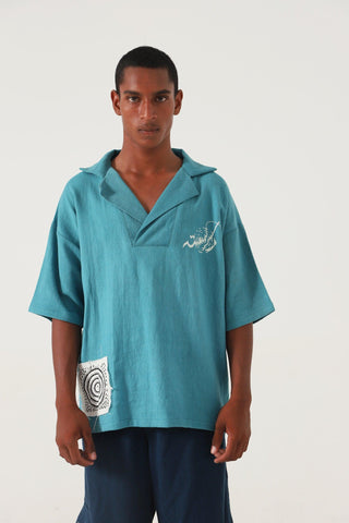"FOSSIL" HANDWOVEN SHIRT - Rastah