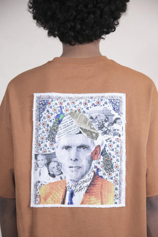 ORANGE JINNAH COLLAGE T-SHIRT - Rastah