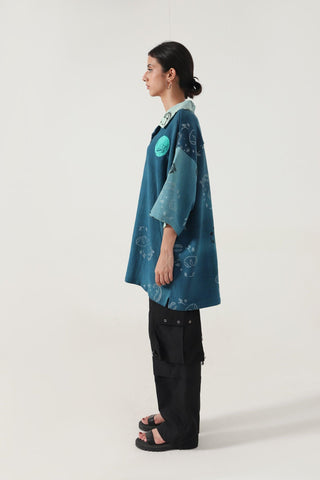 BLOCKPRINTED TIE-DYE SHIRT - Rastah