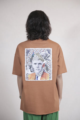 ORANGE JINNAH COLLAGE T-SHIRT - Rastah