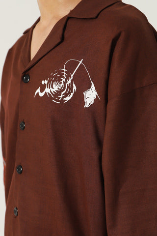 REBIRTH - BROWN BUTTON DOWN SHIRT - Rastah