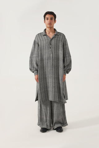 GREY HANDWOVEN SHALWAR - Rastah
