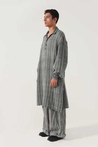 GREY HANDWOVEN SHALWAR - Rastah