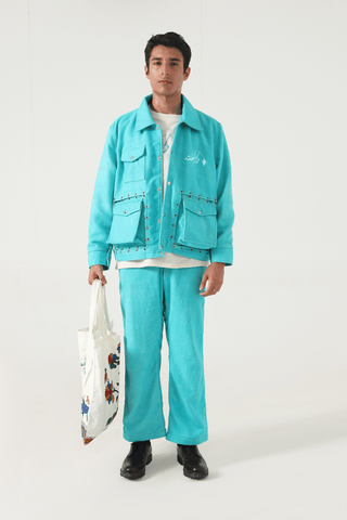 "WATERBODY" HANDWOVEN FLOATER JACKET - Rastah