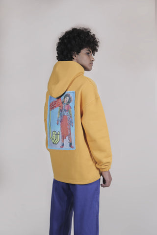Mustard Zarqa Patch Hoodie - Rastah