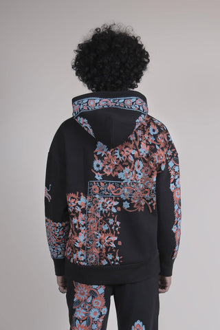 Psychedelic Block-Print Hoodie - Rastah