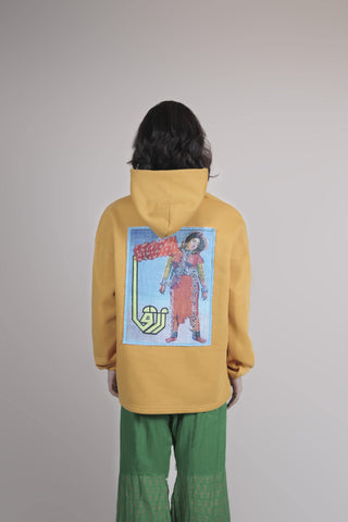 Mustard Zarqa Patch Hoodie - Rastah