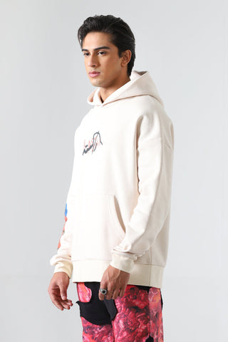 "Hamesha thaka howa" beige hoodie