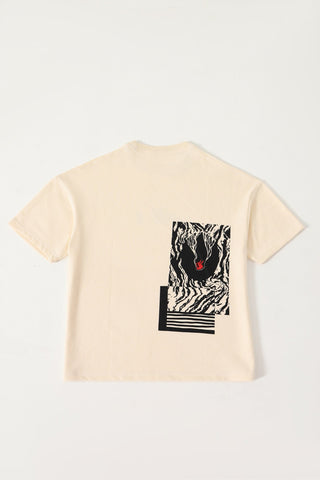 EYE OF THE STORM - BEIGE T-SHIRT - Rastah