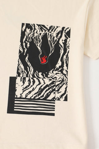 EYE OF THE STORM - BEIGE T-SHIRT - Rastah