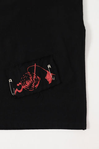 BLACK HANDWOVEN KAMEEZ (LONG SHIRT) - Rastah
