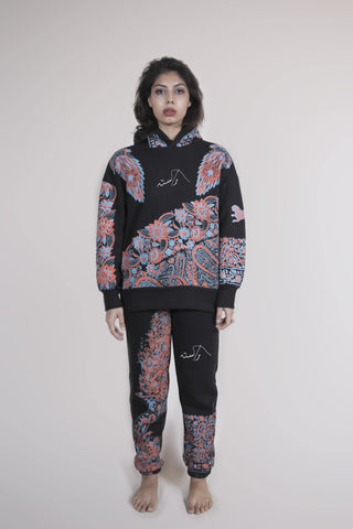 Psychedelic Block-Print Hoodie - Rastah