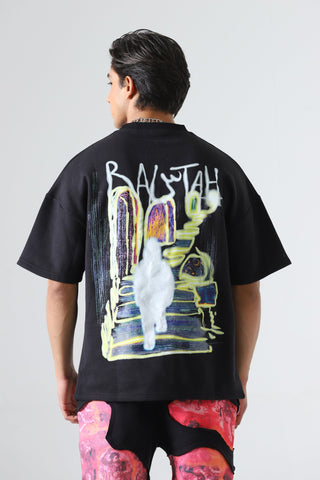 "Is this it?" black T-shirt