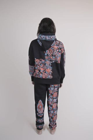 Psychedelic Block-Print Hoodie - Rastah