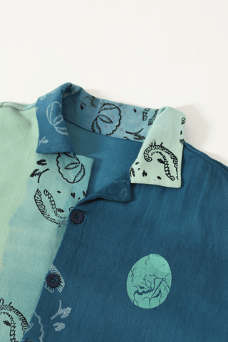 BLOCKPRINTED TIE-DYE SHIRT - Rastah