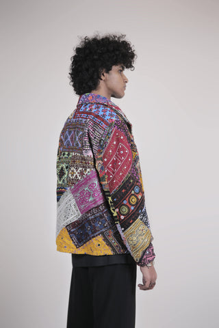Embroidered Patchwork Jacket - Rastah