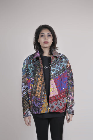 Embroidered Patchwork Jacket - Rastah