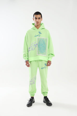 "THE WATCHMAN" NEON GREEN SWEATPANTS - Rastah