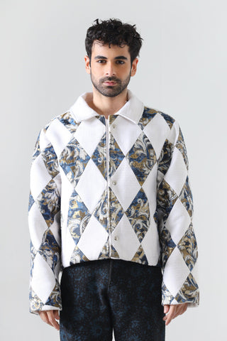 "Regal thoughts" patchwork jacket