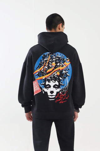 "KHABARDAR" HAND SCREEN PRINTED HOODIE - Rastah