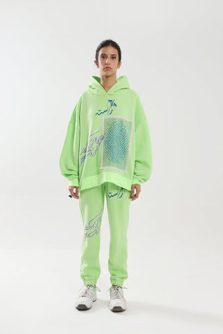 "THE WATCHMAN" NEON GREEN HOODIE - Rastah