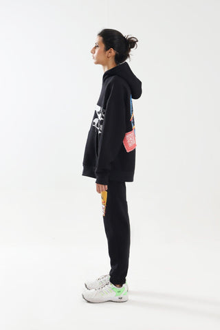 "KHABARDAR" HAND SCREEN PRINTED HOODIE - Rastah