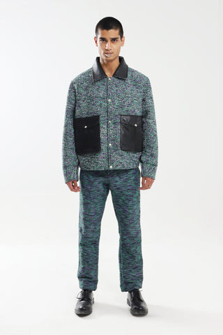 HANDWOVEN LEATHER ACCENT JACKET - Rastah