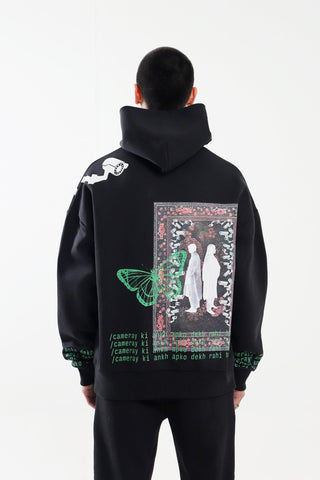 "CAMERA KI AANKH" HAND PRINTED HOODIE - Rastah