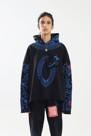 SURVEILLANCE BLOCK PRINT HOODIE - Rastah