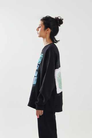 "INTO THE MIND" HAND PRINTED SWEATSHIRT - Rastah