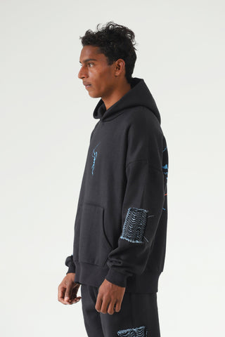 Graffiti screen printed hoodie