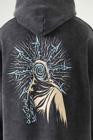 "Khamoshi" acid wash hoodie