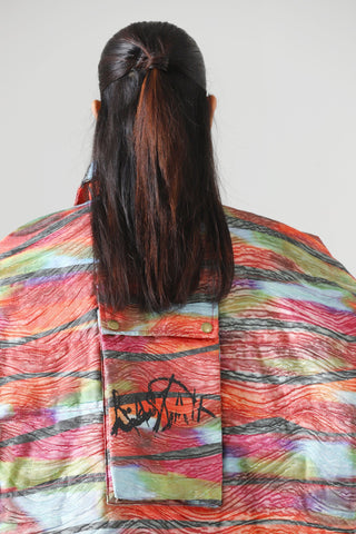 "Waves of love" quilted bomber