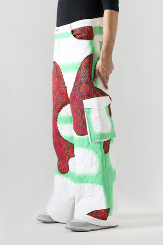 "Cloudy love" quilted trousers