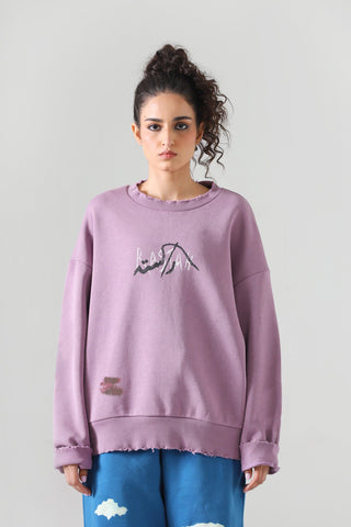 "The feeling is mutual" lavender sweatshirt