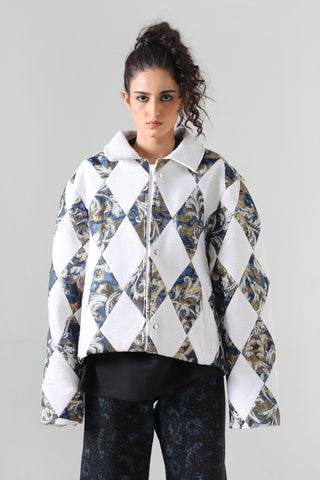 "Regal thoughts" patchwork jacket