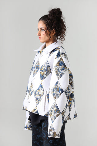"Regal thoughts" patchwork jacket
